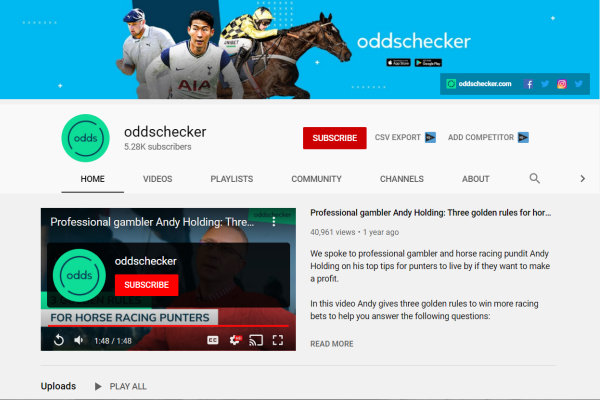 Oddschecker YouTube Channel